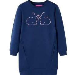 Vêtements & Accessoires-vidaXL Robe sweatshirt pour enfants bleu marine 92