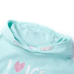 Vêtements & Accessoires-vidaXL Sweat à capuche pour enfants clair 104 Aqua