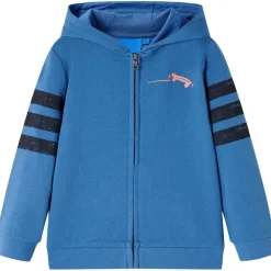 Vêtements & Accessoires-vidaXL Sweatshirt à capuche fermeture éclair enfants bleu 104