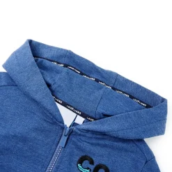 vidaXL Sweat-shirt à capuche fermeture éclair enfants foncé mélangé 92