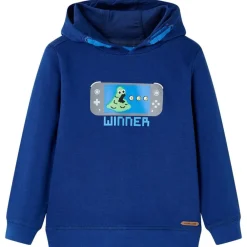 Vêtements & Accessoires-vidaXL Sweatshirt à capuche pour enfant bleu foncé 104