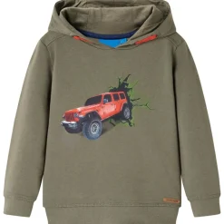 Vêtements & Accessoires-vidaXL Sweatshirt à capuche pour enfants kaki 104