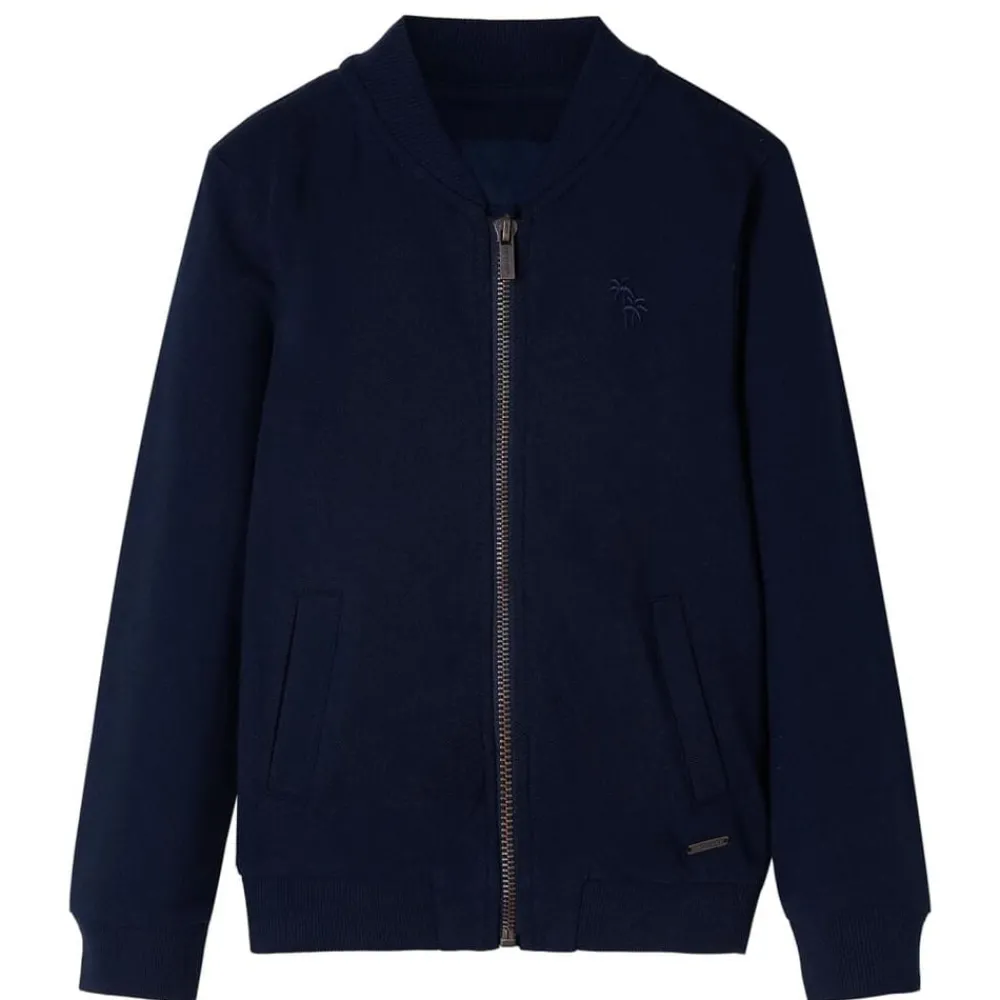 vidaXL Sweatshirt pour enfants avec fermeture éclair bleu marine 92