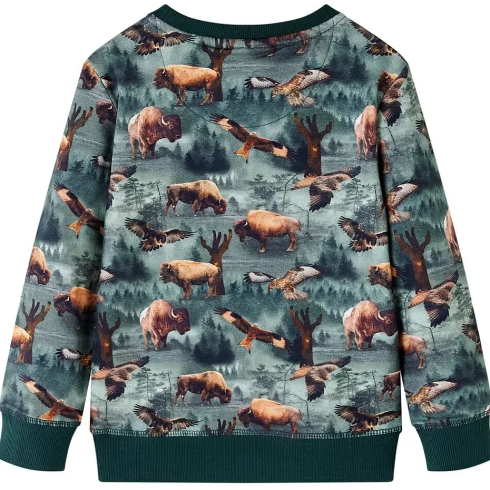 Vêtements & Accessoires-vidaXL Sweatshirt pour enfants vert foncé 92