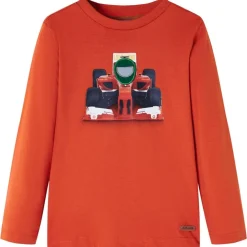 Vêtements & Accessoires-vidaXL T-shirt enfant à manches longues 140 Orange