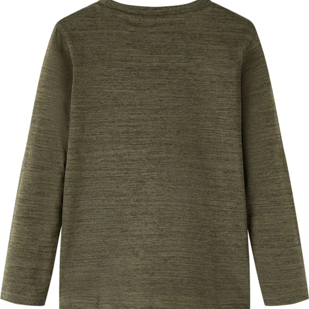 vidaXL T-shirt enfant manches longues foncé mélangé 92