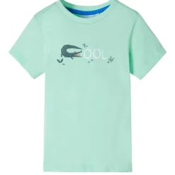 Vêtements & Accessoires-vidaXL T-shirt enfants à manches courtes clair 92 Vert