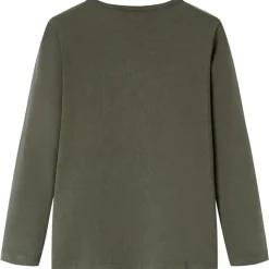 Vêtements & Accessoires-vidaXL T-shirt enfants à manches longues 104 Kaki