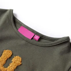 Vêtements & Accessoires-vidaXL T-shirt enfants à manches longues 104 Kaki