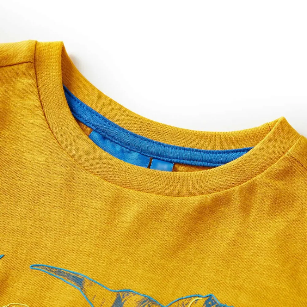 Vêtements & Accessoires-vidaXL T-shirt enfants à manches longues 104 Ocre
