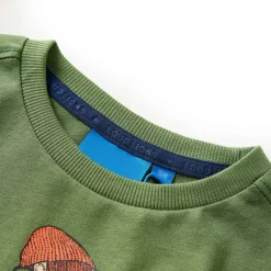 Vêtements & Accessoires-vidaXL T-shirt enfants à manches longues clair 104 Kaki