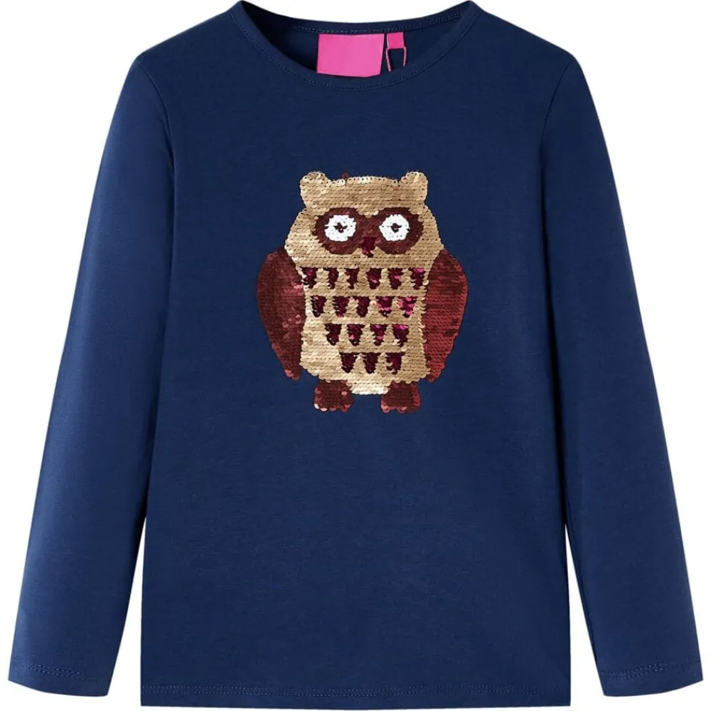 Vêtements & Accessoires-vidaXL T-shirt enfants à manches longues 92 Bleu marine