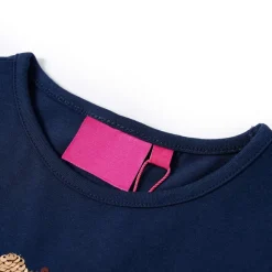 Vêtements & Accessoires-vidaXL T-shirt enfants à manches longues 92 Bleu marine