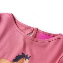 Vêtements & Accessoires-vidaXL T-shirt enfants à manches longues vieux 104 Rose