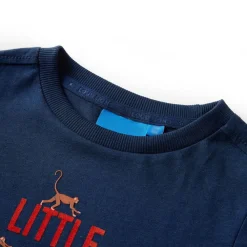 Vêtements & Accessoires-vidaXL T-shirt enfants à manches longues 92 Bleu marine