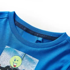 Vêtements & Accessoires-vidaXL T-shirt enfants à manches longues 116 Bleu