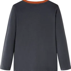 Vêtements & Accessoires-vidaXL T-shirt enfants à manches longues anthracite 92