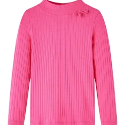 Vêtements & Accessoires-vidaXL T-shirt enfants à manches longues tricot côtelé vif 92 Rose