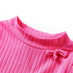 Vêtements & Accessoires-vidaXL T-shirt enfants à manches longues tricot côtelé vif 92 Rose
