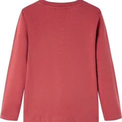 Vêtements & Accessoires-vidaXL T-shirt enfants à manches longues brûlé 116 Rouge