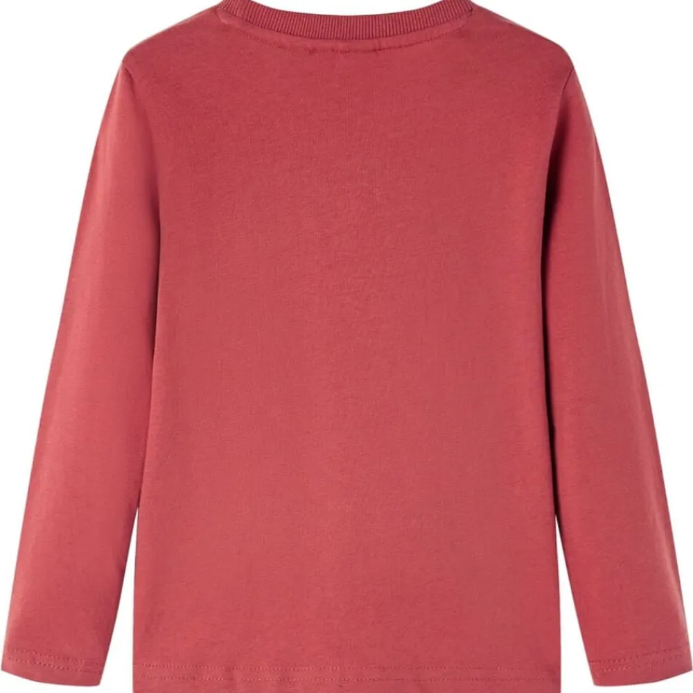Vêtements & Accessoires-vidaXL T-shirt enfants à manches longues brûlé 116 Rouge