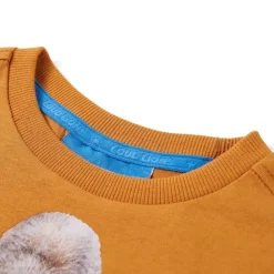Vêtements & Accessoires-vidaXL T-shirt enfants à manches longues foncé 104 Ocre