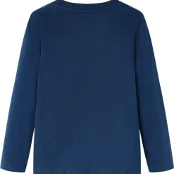 Vêtements & Accessoires-vidaXL T-shirt enfants à manches longues 92 Bleu marine