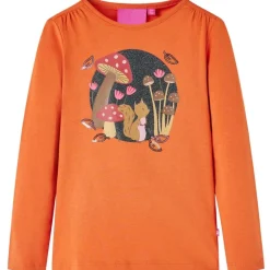 vidaXL T-shirt enfants à manches longues brûlé 92