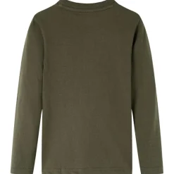 Vêtements & Accessoires-vidaXL T-shirt enfants à manches longues kaki 104