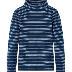 Vêtements & Accessoires-vidaXL T-shirt enfants à manches longues bleu marine 128