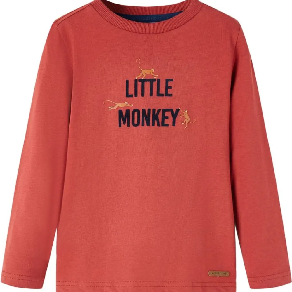vidaXL T-shirt enfants à manches longues brûlé 92