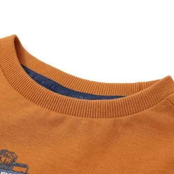 Vêtements & Accessoires-vidaXL T-shirt enfants à manches longues ocre foncé 92