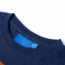 Vêtements & Accessoires-vidaXL T-shirt enfants à manches longues bleu marine 104