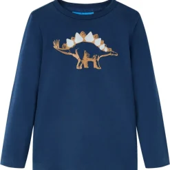 Vêtements & Accessoires-vidaXL T-shirt enfants à manches longues 104 Bleu marine