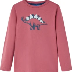 Vêtements & Accessoires-vidaXL T-shirt enfants à manches longues 104 Rouge foncé