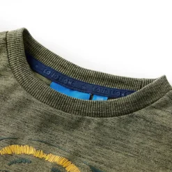 Vêtements & Accessoires-vidaXL T-shirt enfants à manches longues mélangé 104 Kaki