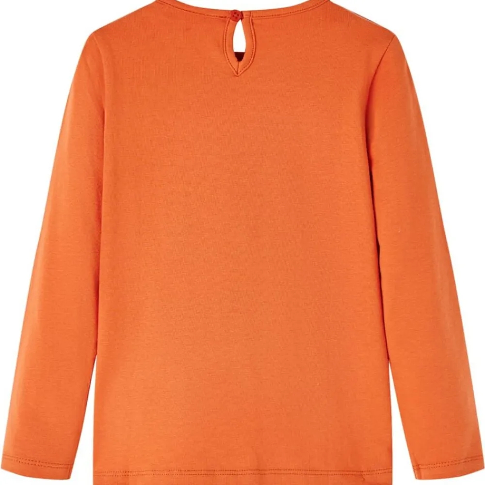 Vêtements & Accessoires-vidaXL T-shirt enfants à manches longues brûlé 92 Orange