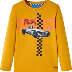 Vêtements & Accessoires-vidaXL T-shirt enfants à manches longues 104 Ocre