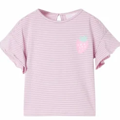 Vêtements & Accessoires-vidaXL T-shirt enfants avec manches à volants lila 104