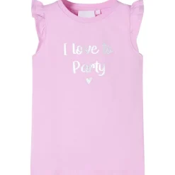 Vêtements & Accessoires-vidaXL T-shirt enfants avec manches à volants 104 Lila