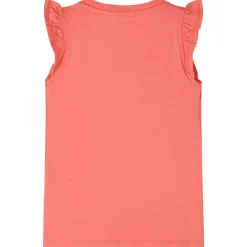 Vêtements & Accessoires-vidaXL T-shirt enfants et manches à volants 116 Corail