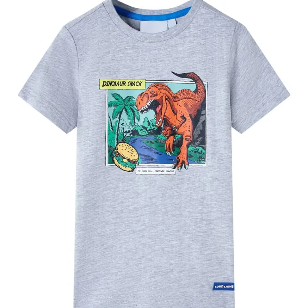 Vêtements & Accessoires-vidaXL T-shirt enfants 116 Gris