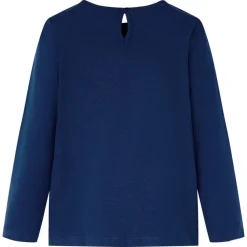 Vêtements & Accessoires-vidaXL T-shirt enfants manches longues marine 104 Bleu