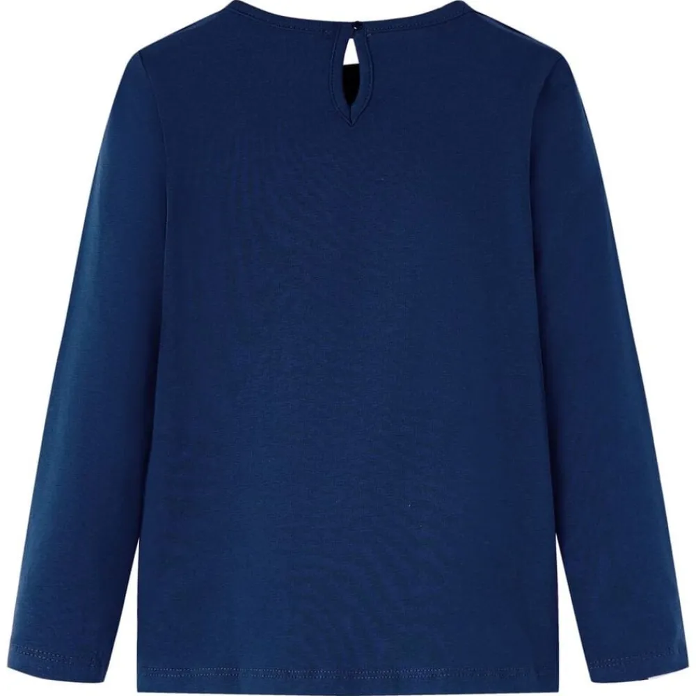 Vêtements & Accessoires-vidaXL T-shirt enfants manches longues marine 104 Bleu