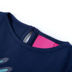 Vêtements & Accessoires-vidaXL T-shirt enfants manches longues marine 104 Bleu