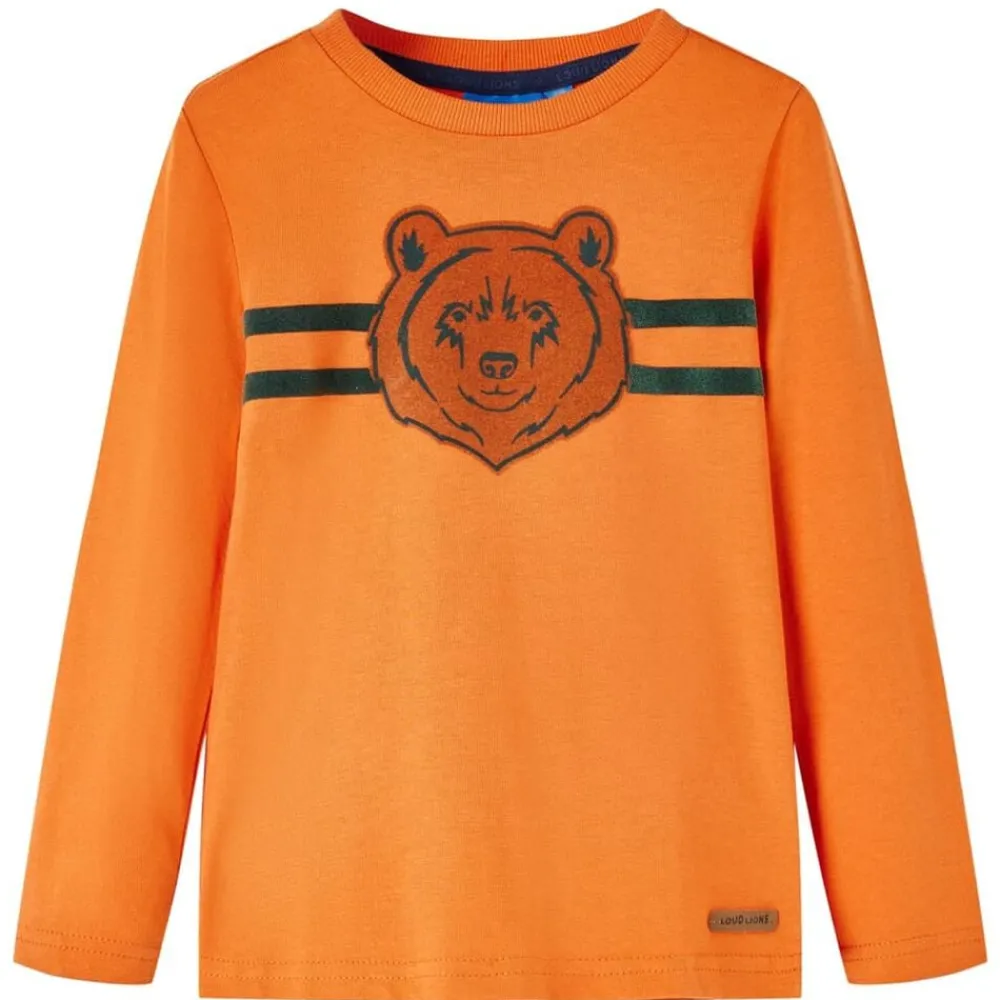 Vêtements & Accessoires-vidaXL T-shirt enfants manches longues foncé 92 Orange