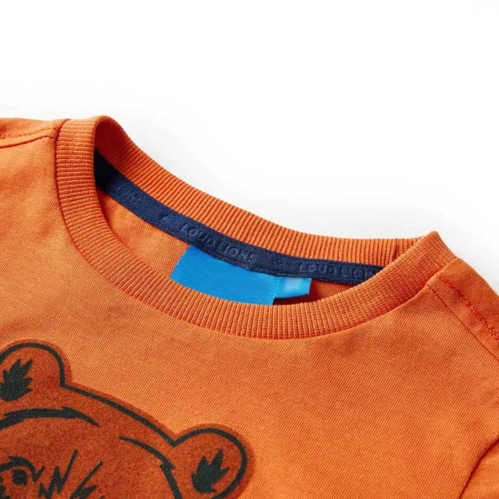 Vêtements & Accessoires-vidaXL T-shirt enfants manches longues foncé 92 Orange