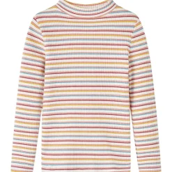 Vêtements & Accessoires-vidaXL T-shirt enfants manches longues faux col roulé écru 92 &Eacute;cru