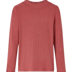 Vêtements & Accessoires-vidaXL T-shirt enfants manches longues faux col roulé brûlé 104 Rouge