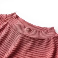 Vêtements & Accessoires-vidaXL T-shirt enfants manches longues faux col roulé brûlé 104 Rouge